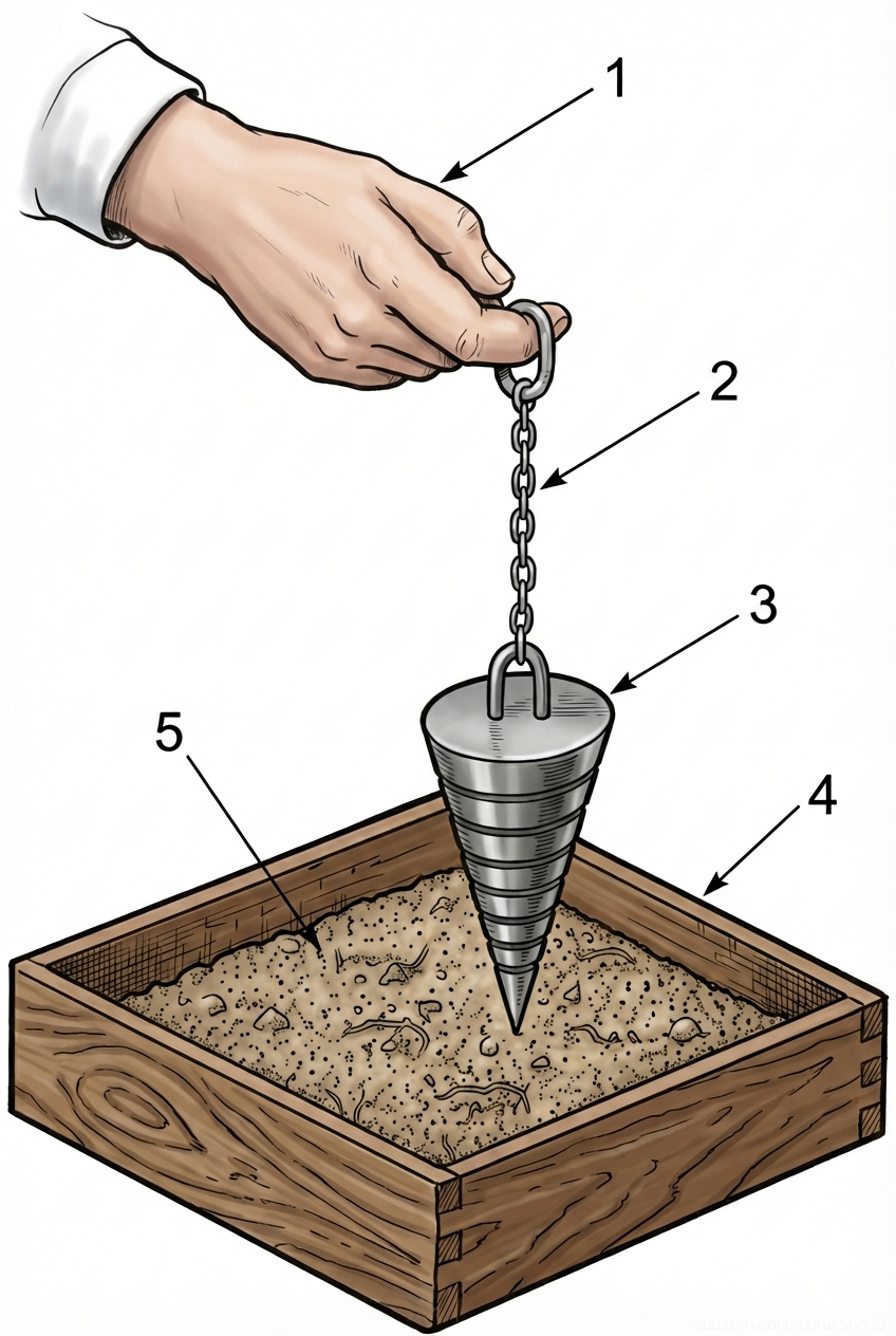 Рис. 1 — Прибор (стандартный конус) для определения подвижности и удобоукладываемости свежей бетонной или растворной смеси.