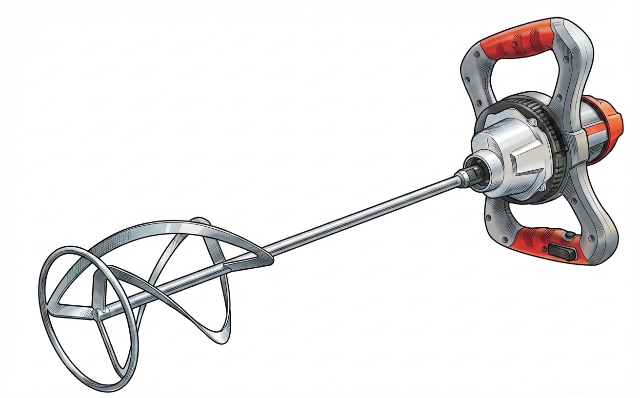 Рис. 1 — Ручной электрический миксер с двойной рукояткой и спиралевидной насадкой