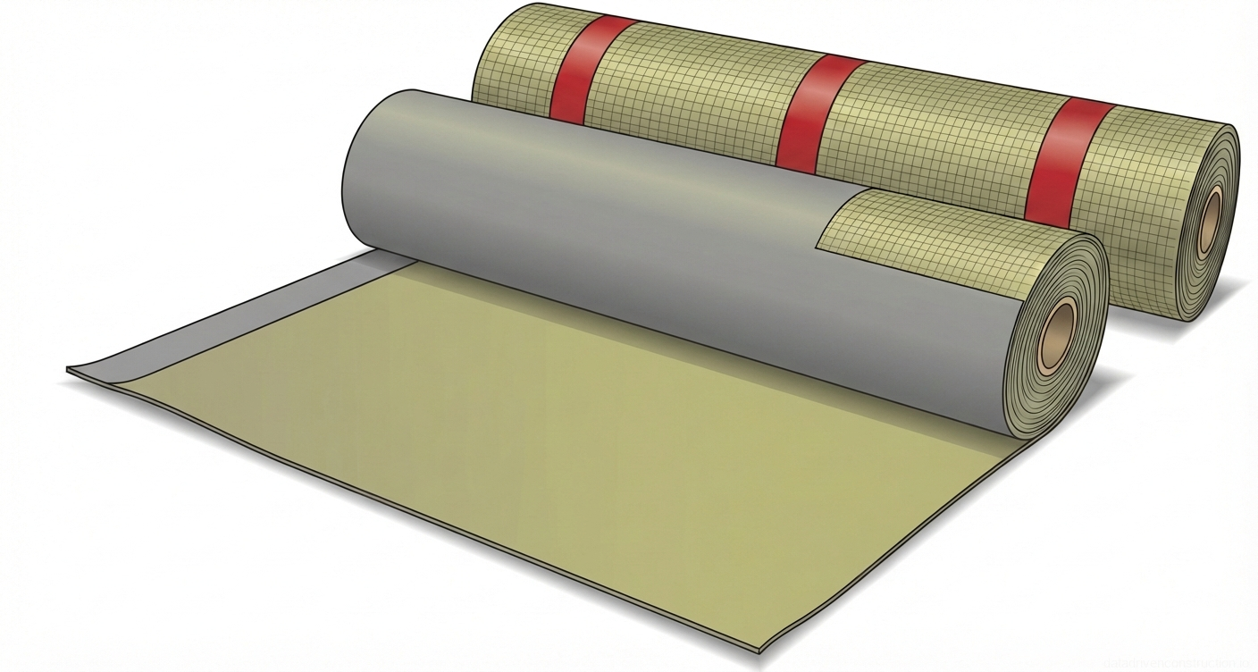 Рис. 1 — Рулоны полимерно-битумной гидроизоляционной мембраны для кровельных и подземных сооружений