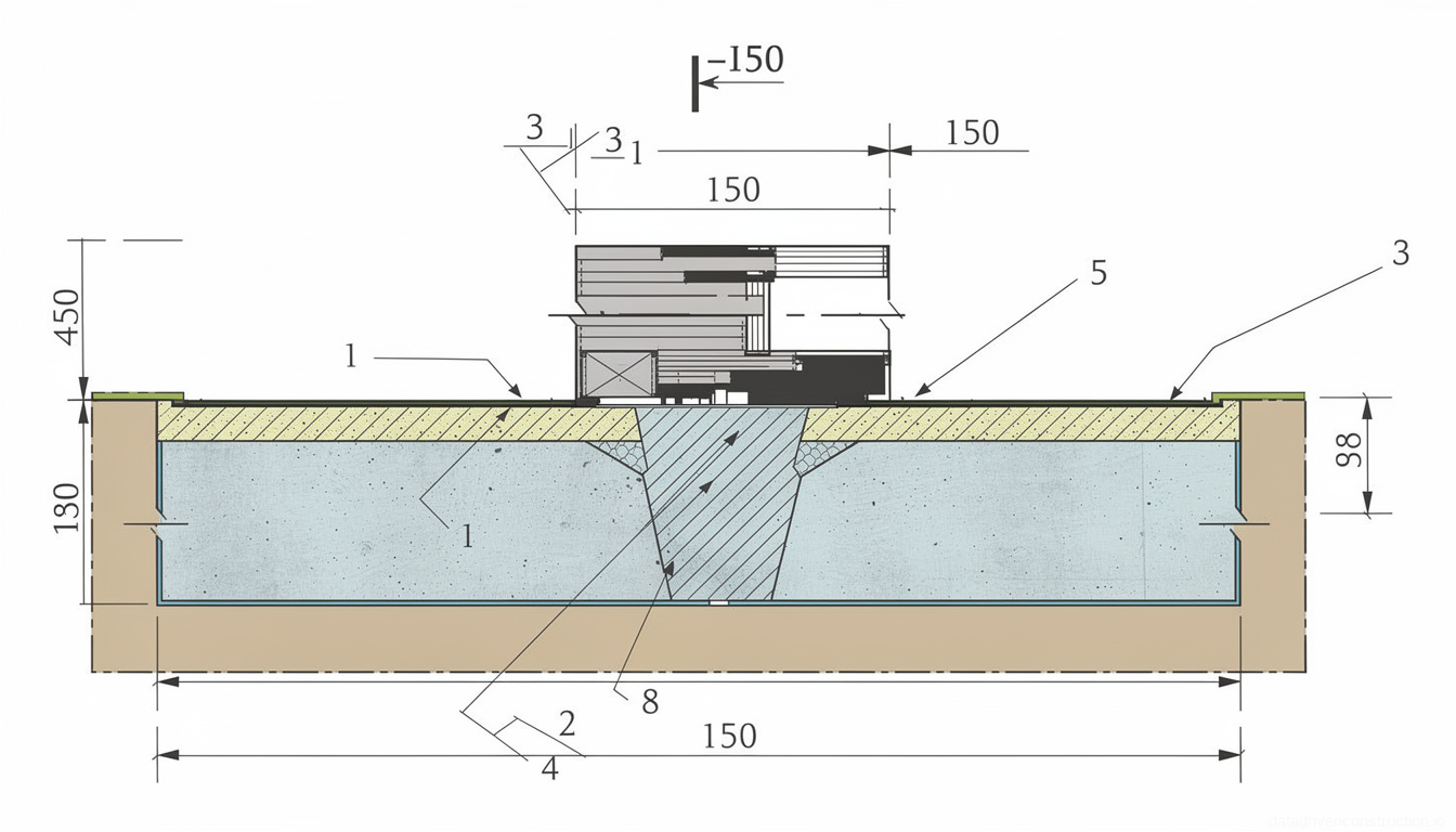 Рис. 1 — Устройство дополнительного слоя пароизоляции на швах