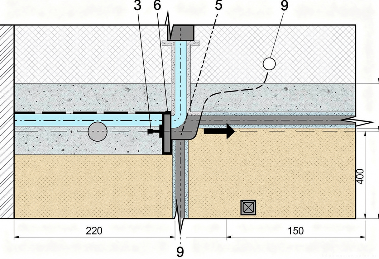 Рис. 8 — Схема наклеивания наплавляемого рулонного материала