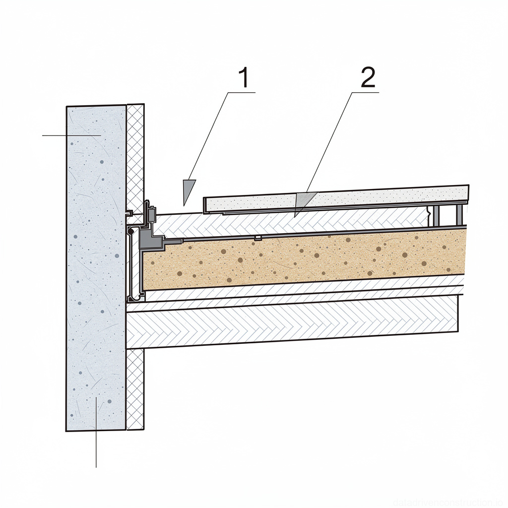 Рис. 13 — Последовательность устройства примыкания к парапету