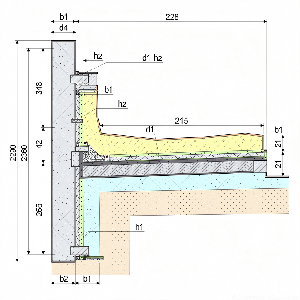 Рис. 13 — Последовательность устройства примыкания к парапету