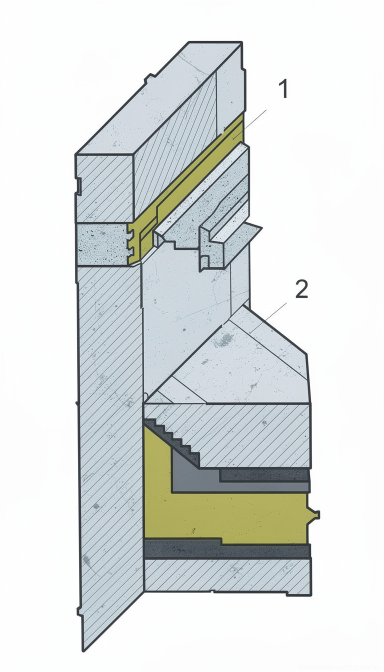 Рис. 14 — Последовательность устройства примыкания рулонной кровли к стене со штрабой