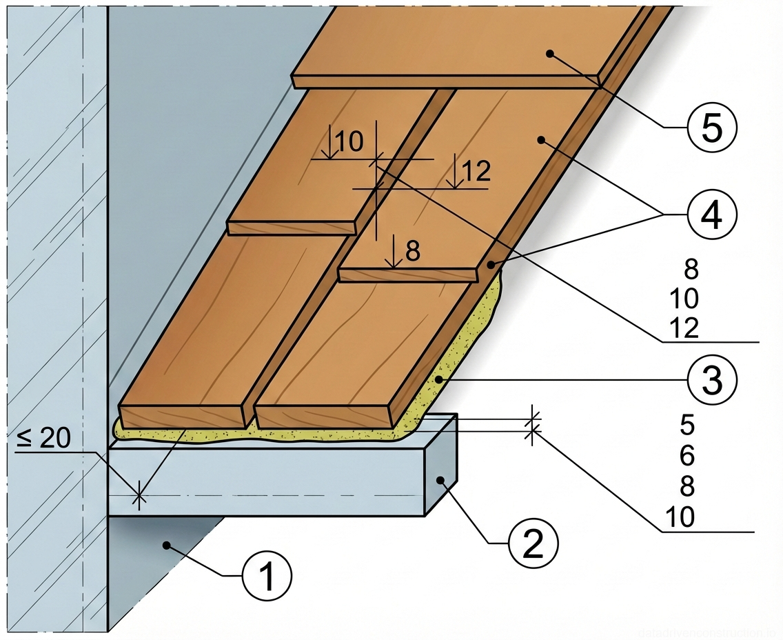 Рис. 1 — Узел крепления наружной облицовочной панели на клеевой раствор и несущий профиль