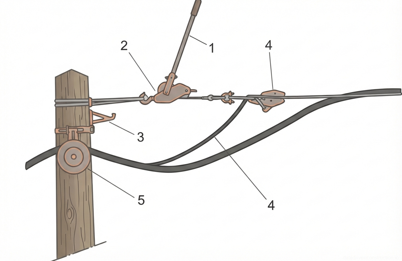 Рис. 1 — Регулировка стрелы провеса