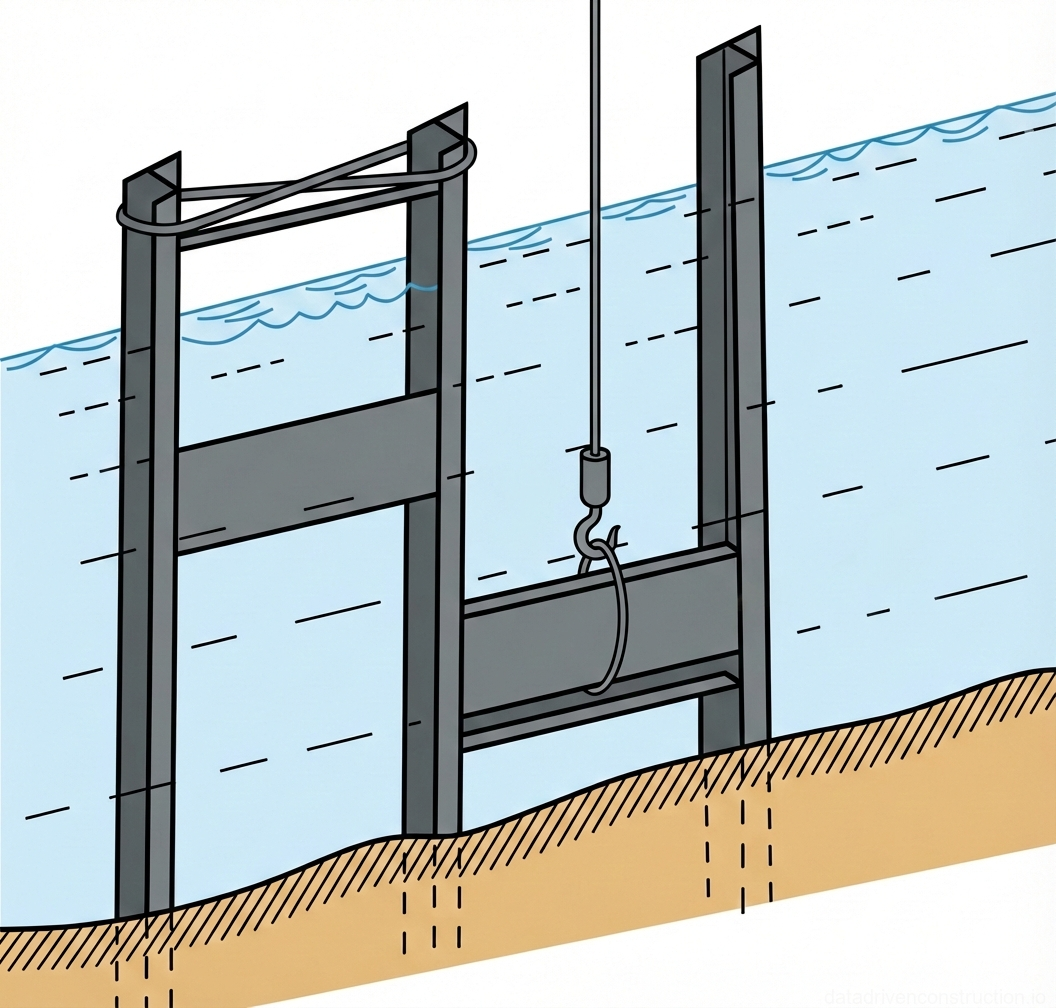 Рис. 1 – Устройство шпунта из бетонных плит