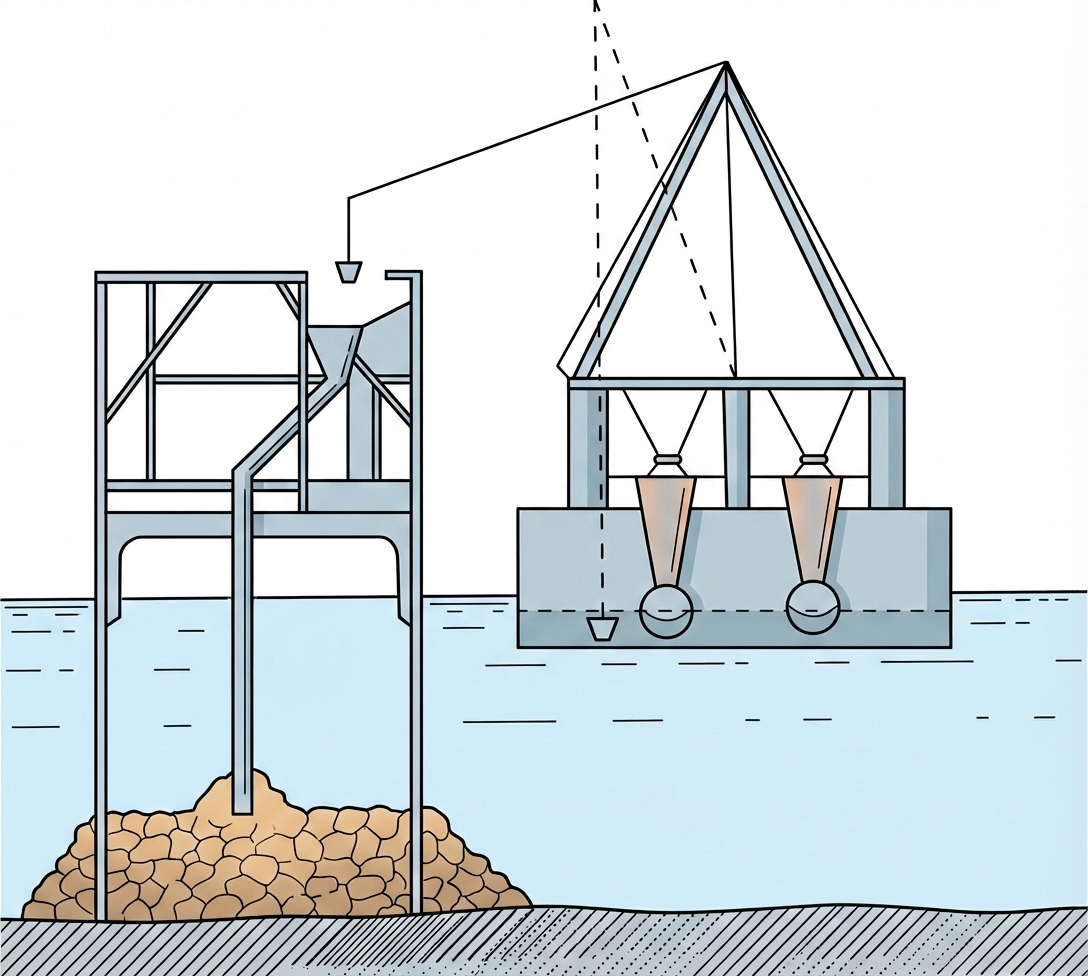 Рис. 2 – Схема подачи бетона способом ВПТ