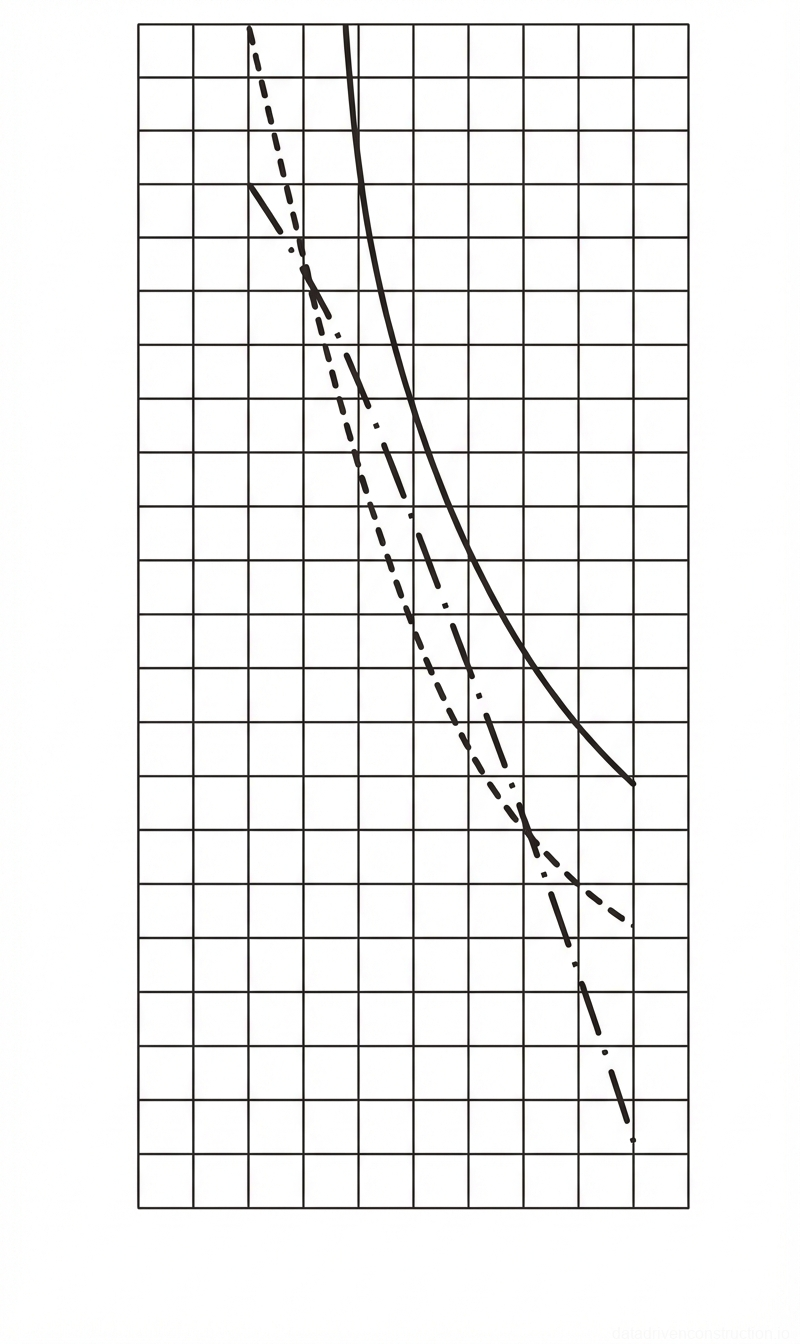 Рис. 1 — График грузовых характеристик, иллюстрирующий грузоподъемность и высоту подъема крюка относительно вылета стрелы для крановых операций.